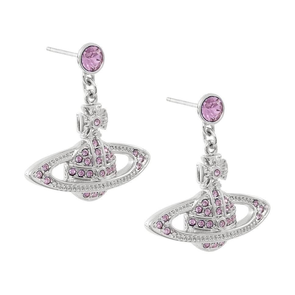 Серьги Vivienne Westwood Серьги-кольца унисекс парный латунь серебристый/фиолетовый - изображение 3