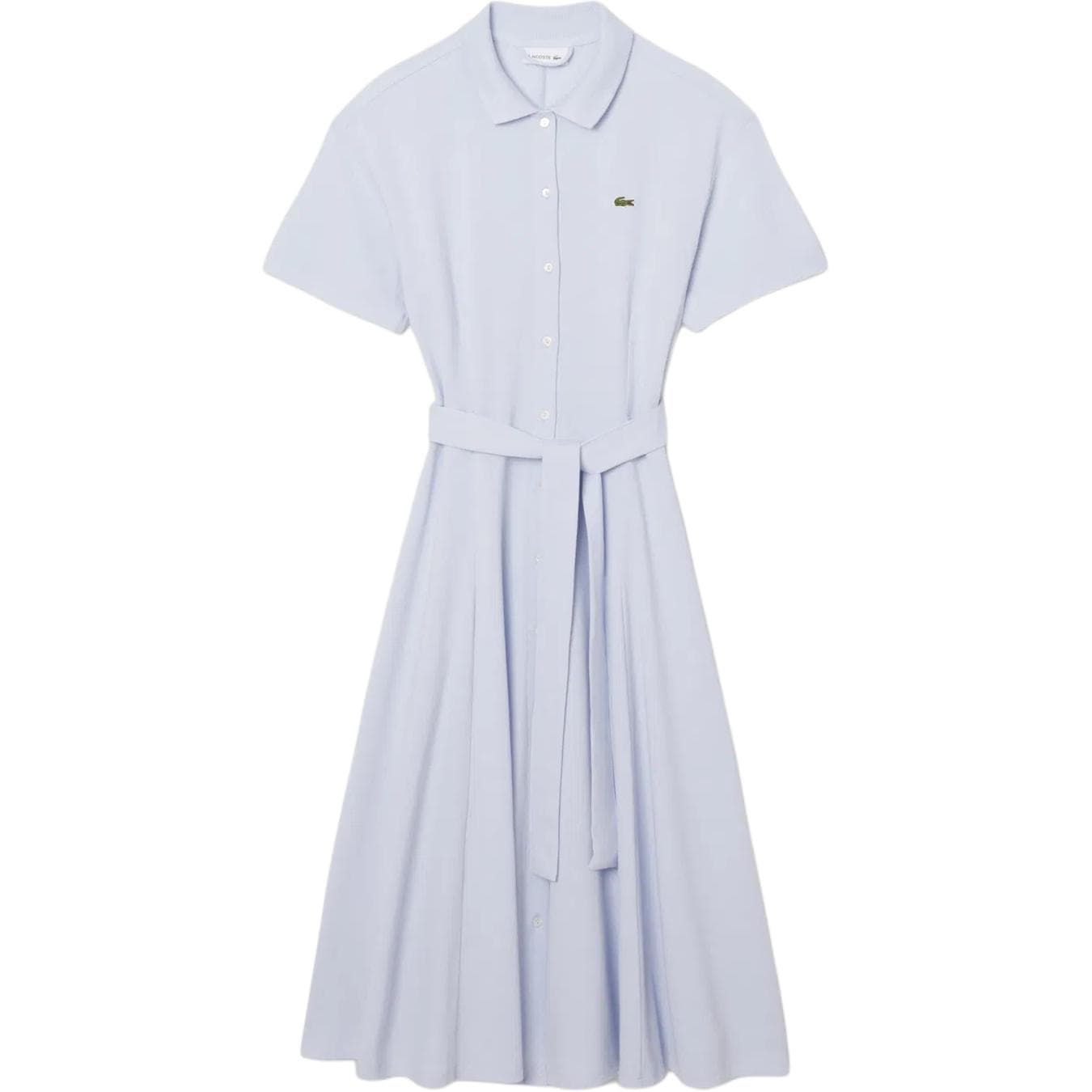 Платье LACOSTE SS25 Короткое платье с короткими рукавами женское белое - изображение 7