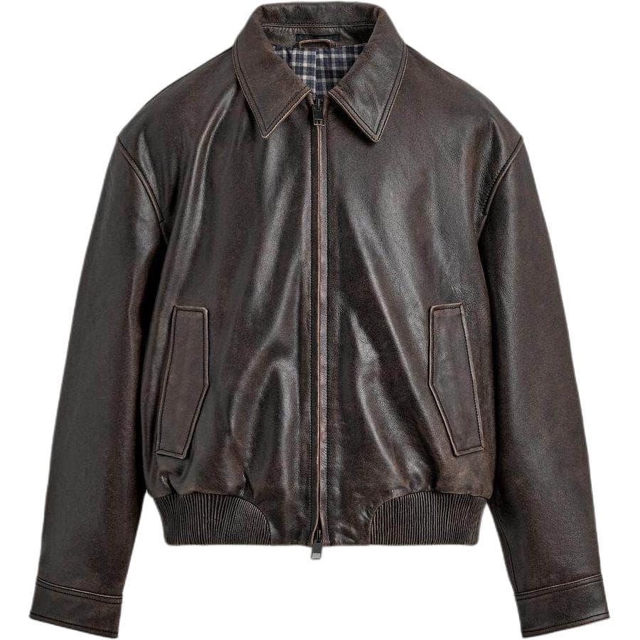 Кожаная куртки ZARA Новогодний кожаная куртка мужская - изображение 1