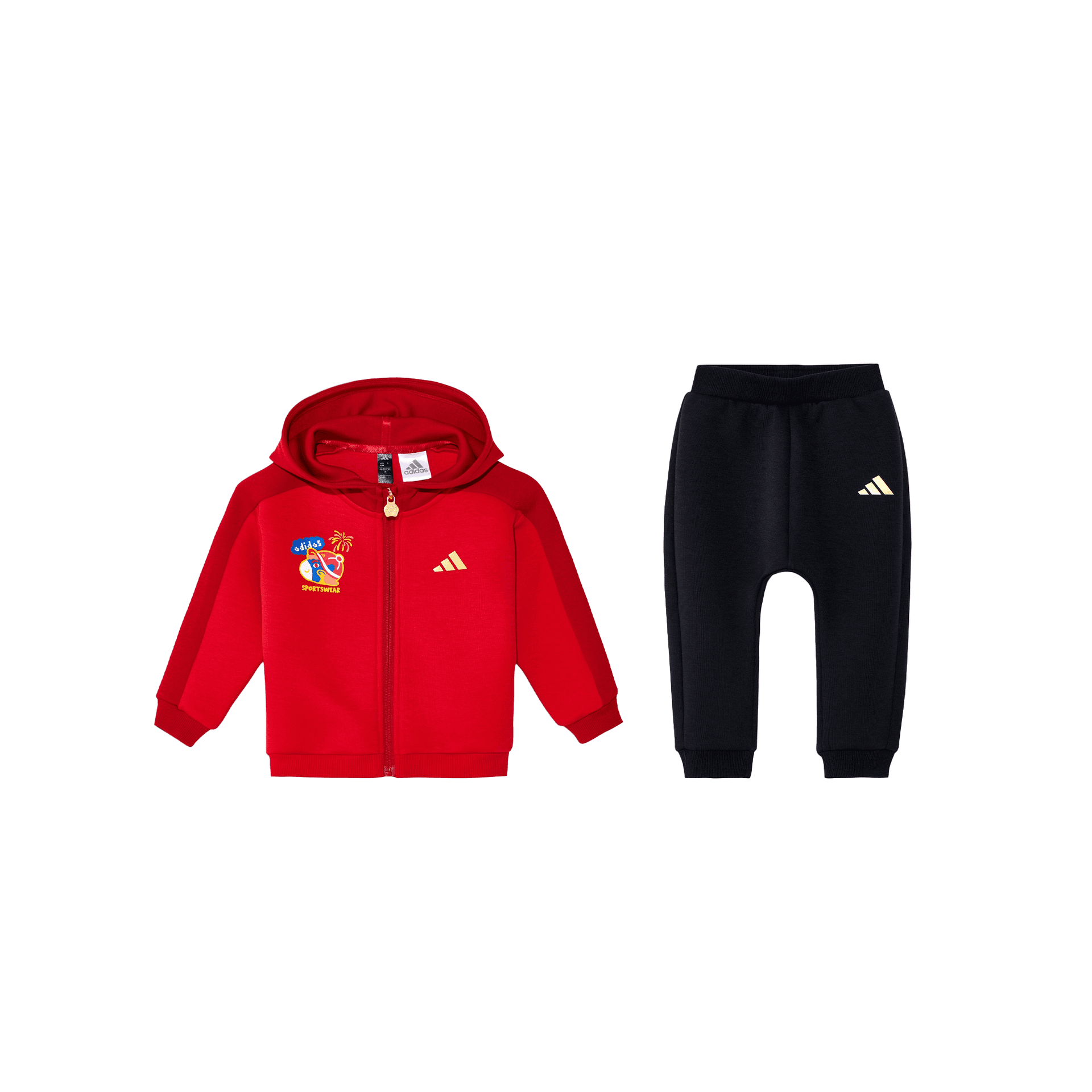 Adidas Повседневная спортивная одежда Вязаный худи с полной застежкой Tracksuit Детский - изображение 1