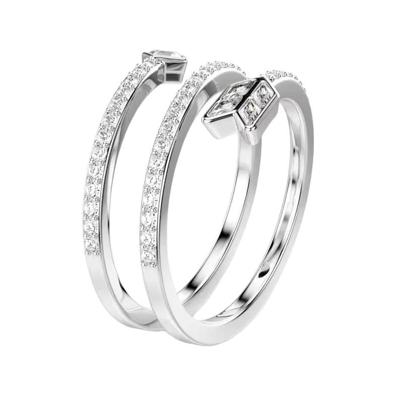 Кольцо Swarovski Кольца с кубическим цирконием Унисекс Белые - изображение 2