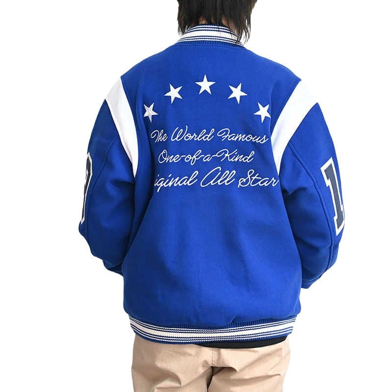 Бомбер Converse LUXE VARSITY JACKET Бейсбольная куртка Длинный рукав Мужской Синий - изображение 4
