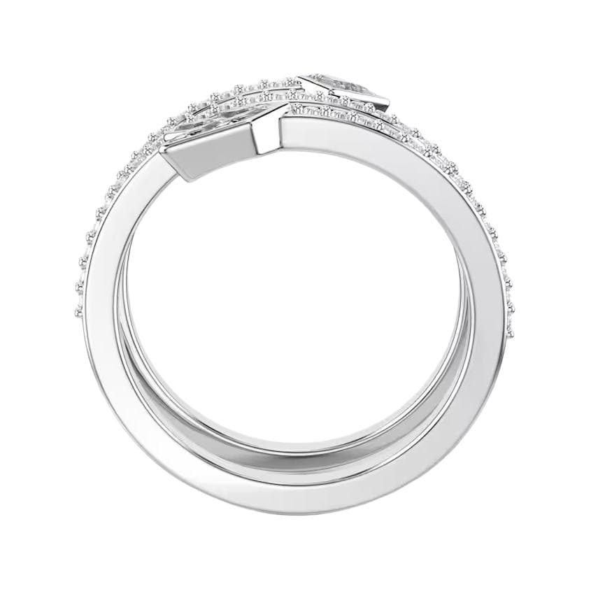 Кольцо Swarovski Кольца с кубическим цирконием Унисекс Белые - изображение 3