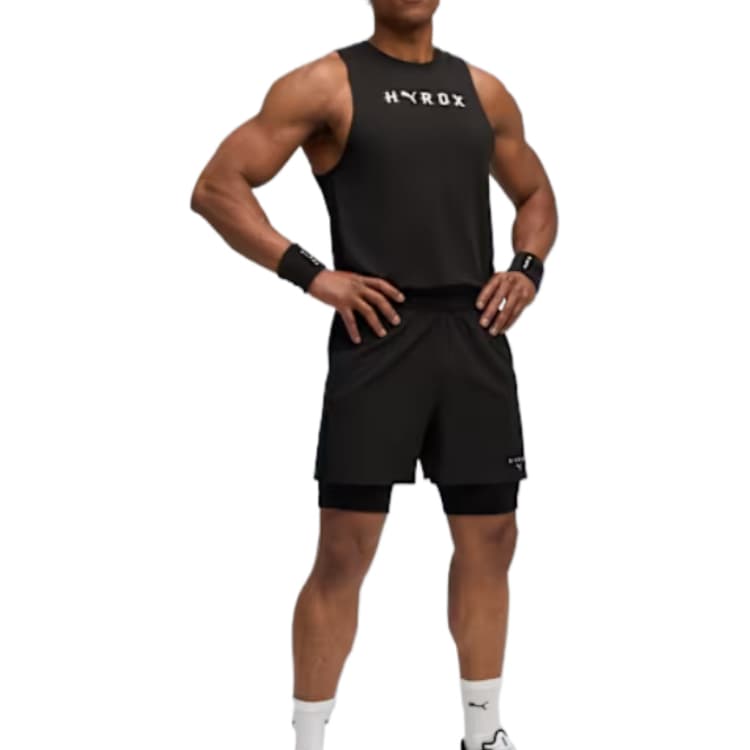 Тренировочные штаны PUMA HYROX Мужские спортивные шорты черного цвета - изображение 5