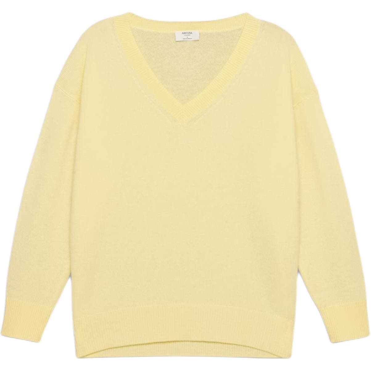 ARITZIA FW25 Перо Плюш с узором кольца Расслабленный свитер с V-вырезом Плюш с узором кольца Свитер Женский - изображение 1