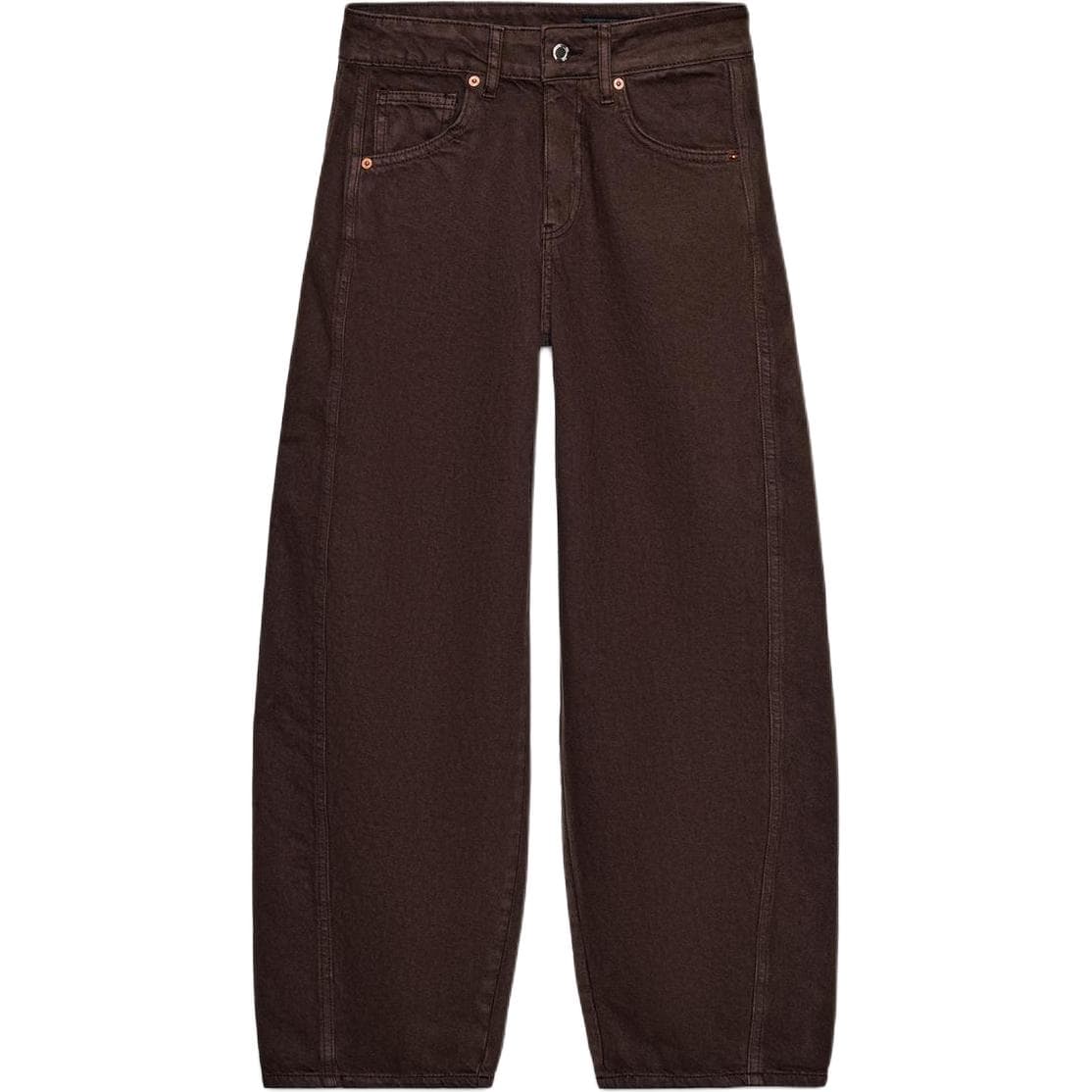 Джинсы ZARA Коричневый Женские Джинсы - изображение 1