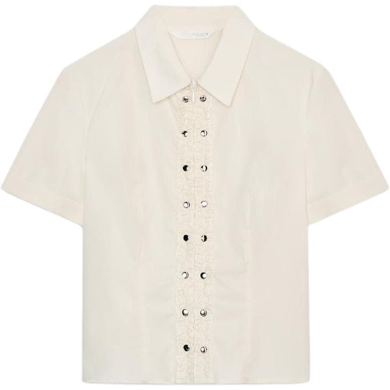 Блузка ZARA Белые Женские Рубашки - изображение 1