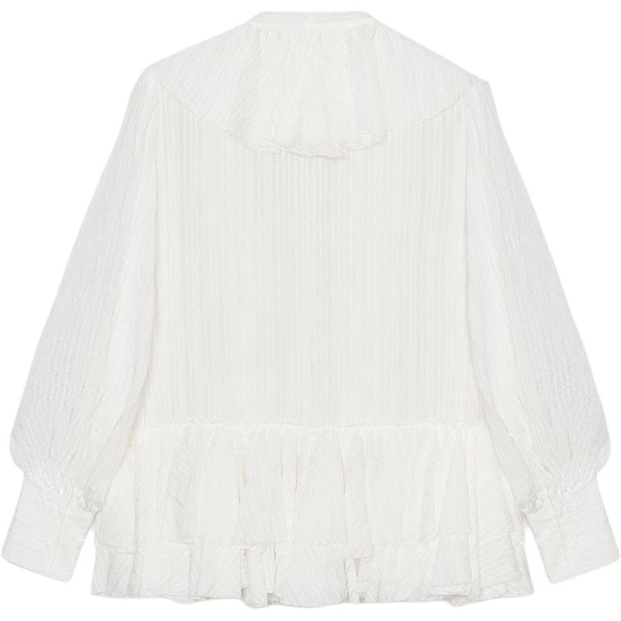 ZARA ZW Белый Шифоновые рубашки для женщин - изображение 2