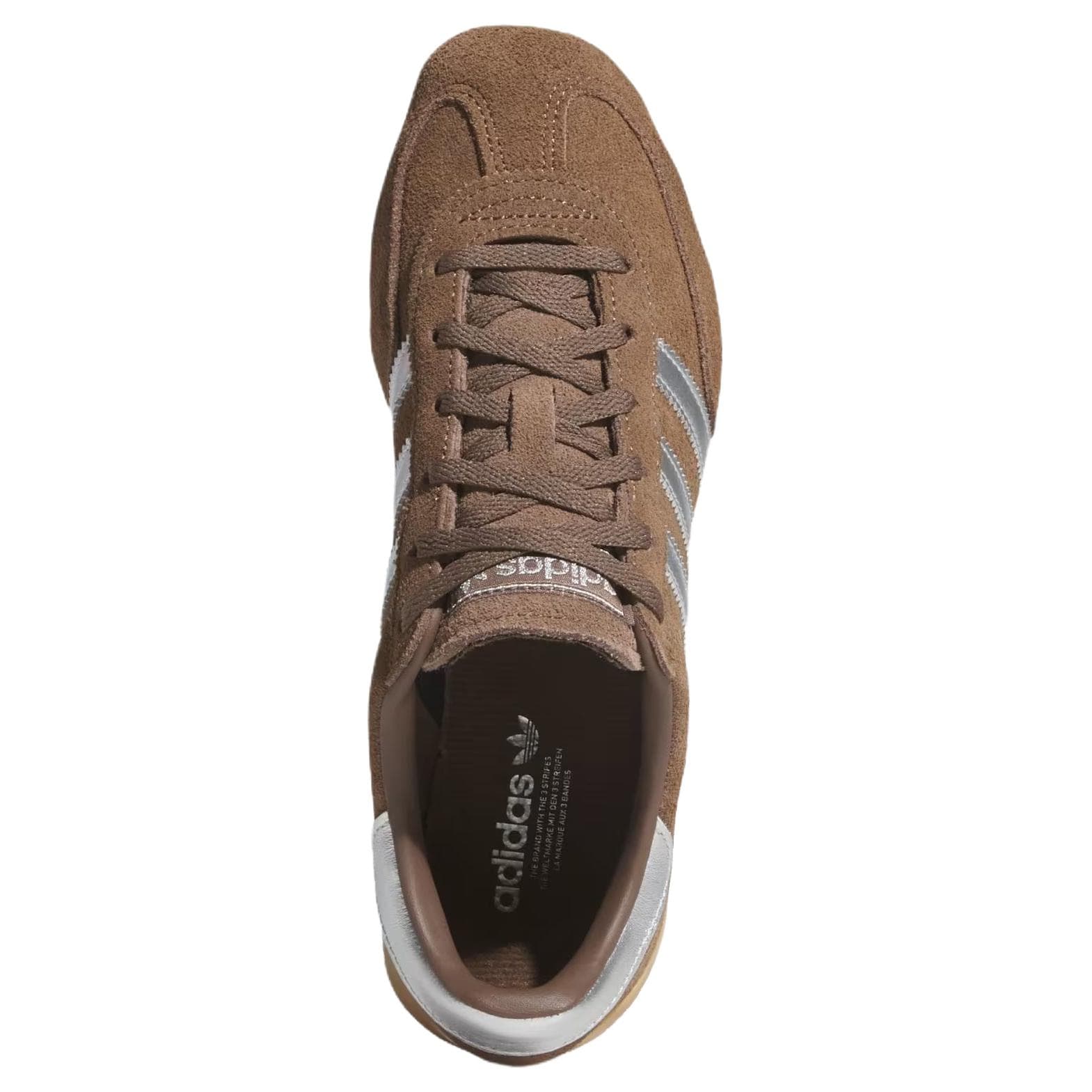 Кроссовки Adidas Originals HANDBALL SPEZIAL Низкий Топ Повседневная Обувь Женская Темно-Коричневая - изображение 3