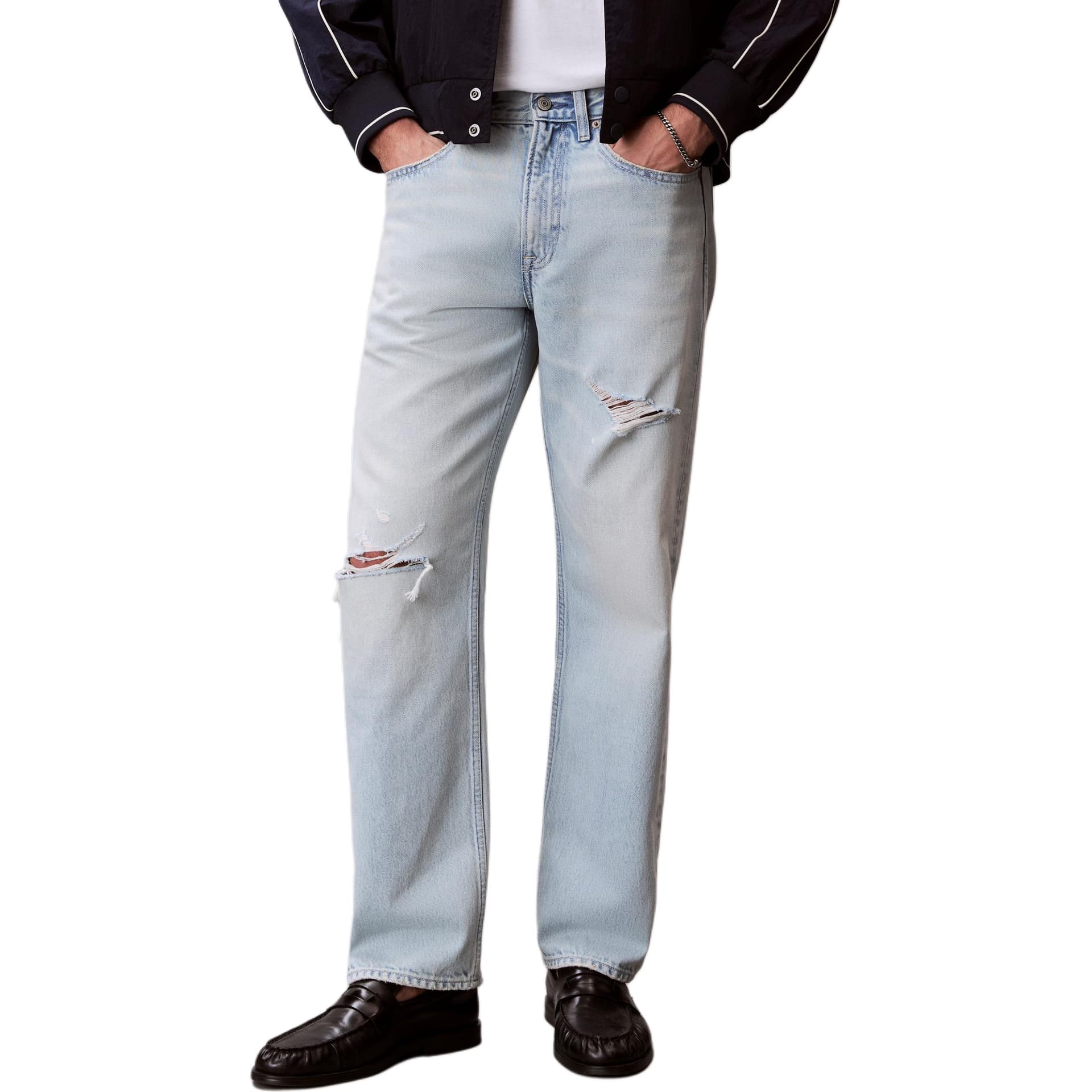 Штаны Calvin Klein Light Blue Men's Jeans Кальвин Кляйн Светло-Синие Мужские Джинсы - изображение 1