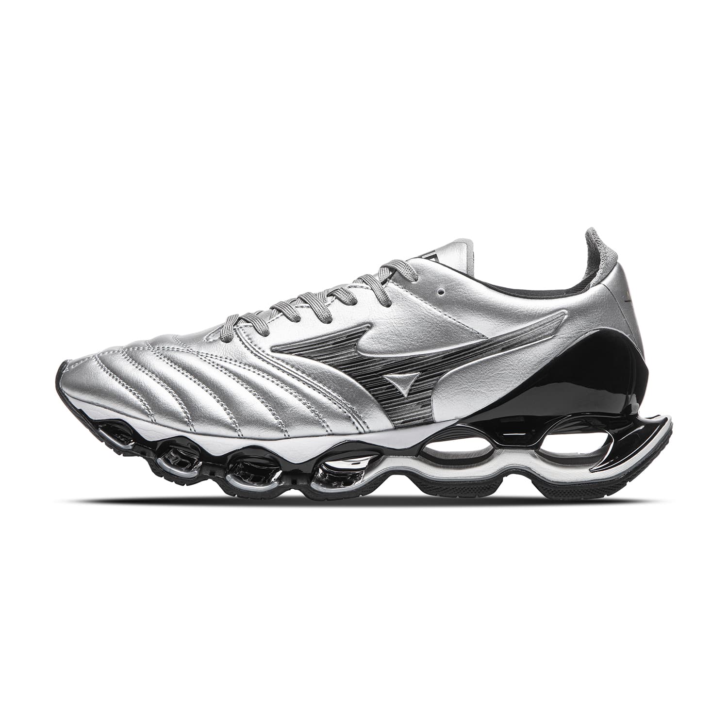 Кроссовки для бега Mizuno Wave Prophecy Morelia Neo Удобные Низкие Беговые Кроссовки Унисекс Серебряные - изображение 1