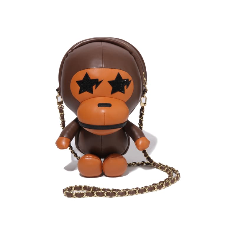 Сумка через плечо A BATHING APE Сумка через плечо из синтетической кожи стандартная женская кофейного цвета - изображение 1