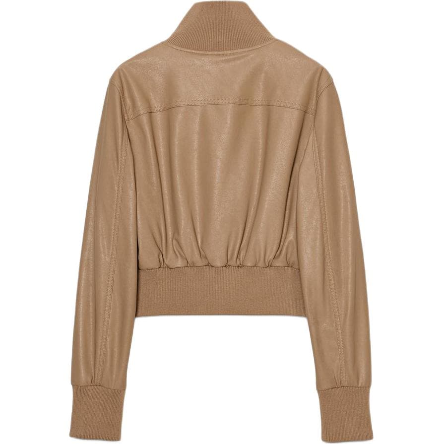 Куртка ZARA Темно-верблюжий Женские Куртки - изображение 2