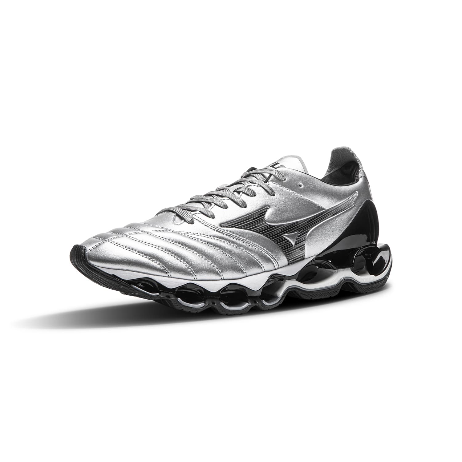 Кроссовки для бега Mizuno Wave Prophecy Morelia Neo Удобные Низкие Беговые Кроссовки Унисекс Серебряные - изображение 2