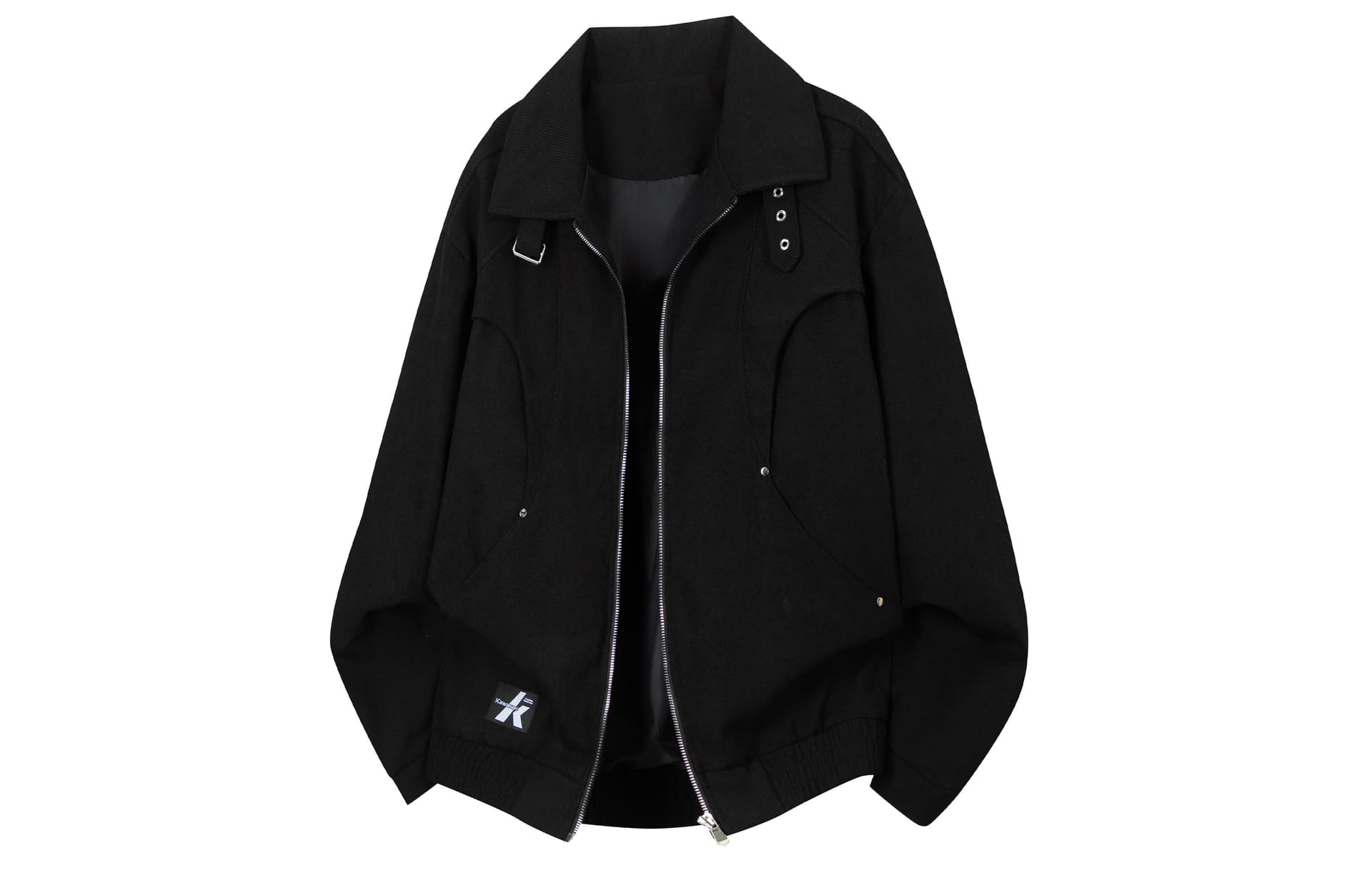 Куртка Kawasaki x Кавасаки Американский винтаж Минималистичный Отложной воротник Британский стиль Экстра свободный Повседневный Ветрозащитный Универсальный Унисекс Харрингтон тренер Рабочая одежда Вельветовый Верхняя одежда - изображение 1