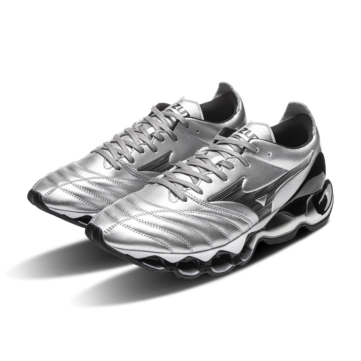 Кроссовки для бега Mizuno Wave Prophecy Morelia Neo Удобные Низкие Беговые Кроссовки Унисекс Серебряные - изображение 3
