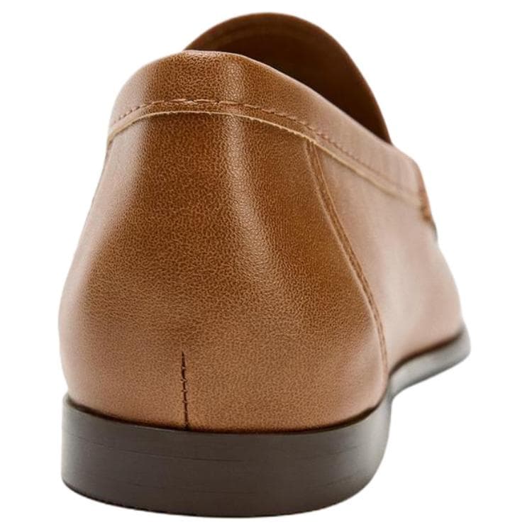 Лоферы ZARA ПУ (полиуретан) Лоферы 2,5 см Женские Коричневый - изображение 4
