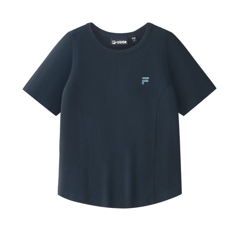 Футболка FILA FUSION FOB T Рубашка Женская Драгоценный камень Темно-синий - изображение 1
