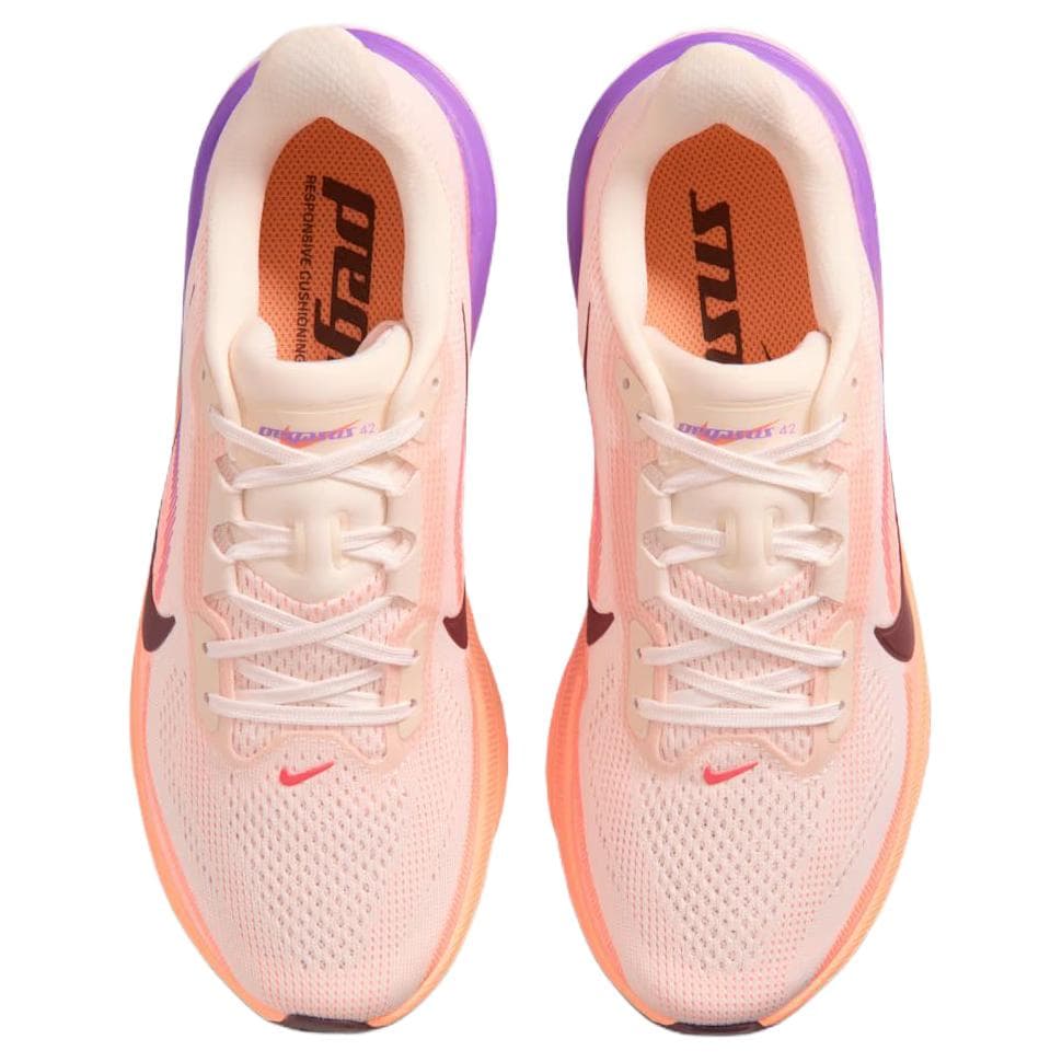 Кроссовки для бега NIKE Pegasus 42 Дышащий Oтскок Беговые кроссовки Женские Розовый оранжевый - изображение 4