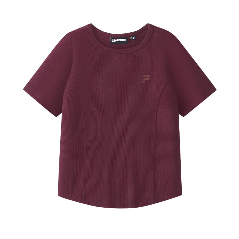 Футболка FILA FUSION FOB T Рубашка Женская Песочно-Бордовая - изображение 1
