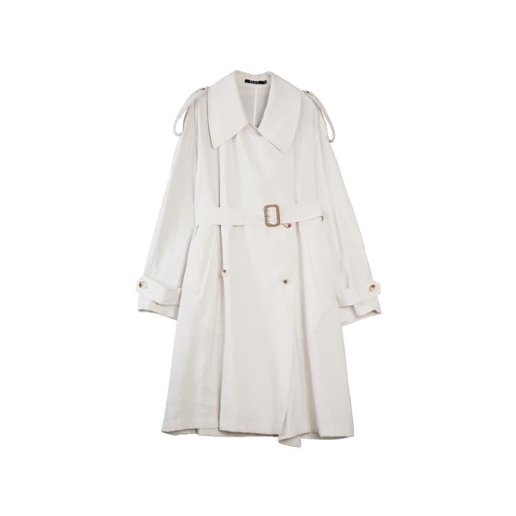 ELLE Light Gray Women's Trench ELLE Светло-серый женский тренч - изображение 1