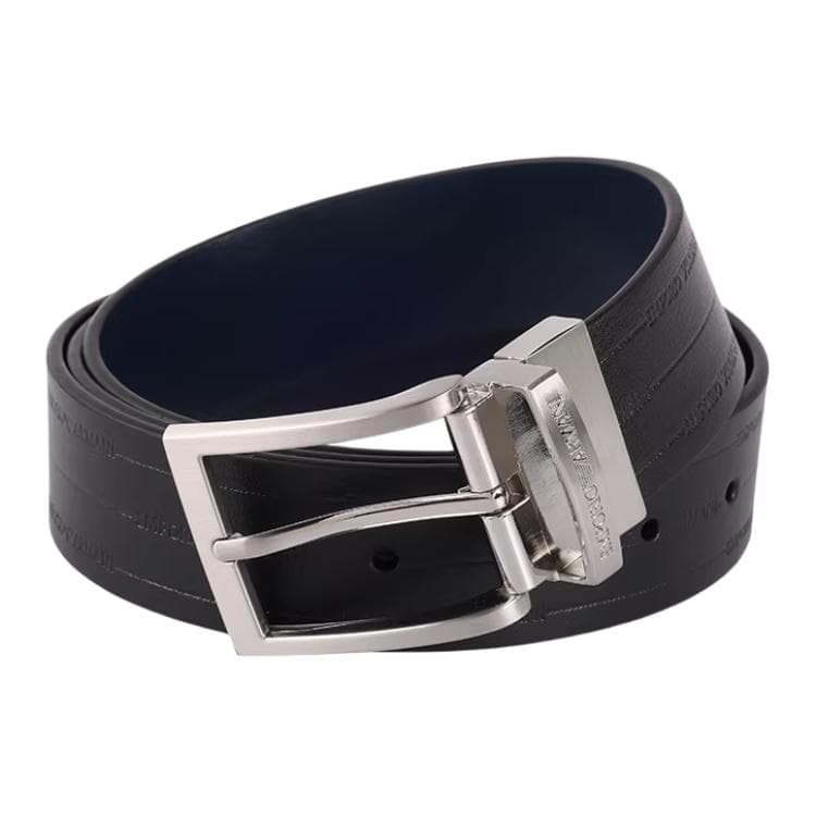 Ремень EMPORIO ARMANI Ремни из коровьей кожи мужской черный ширина 3,5 см - изображение 1