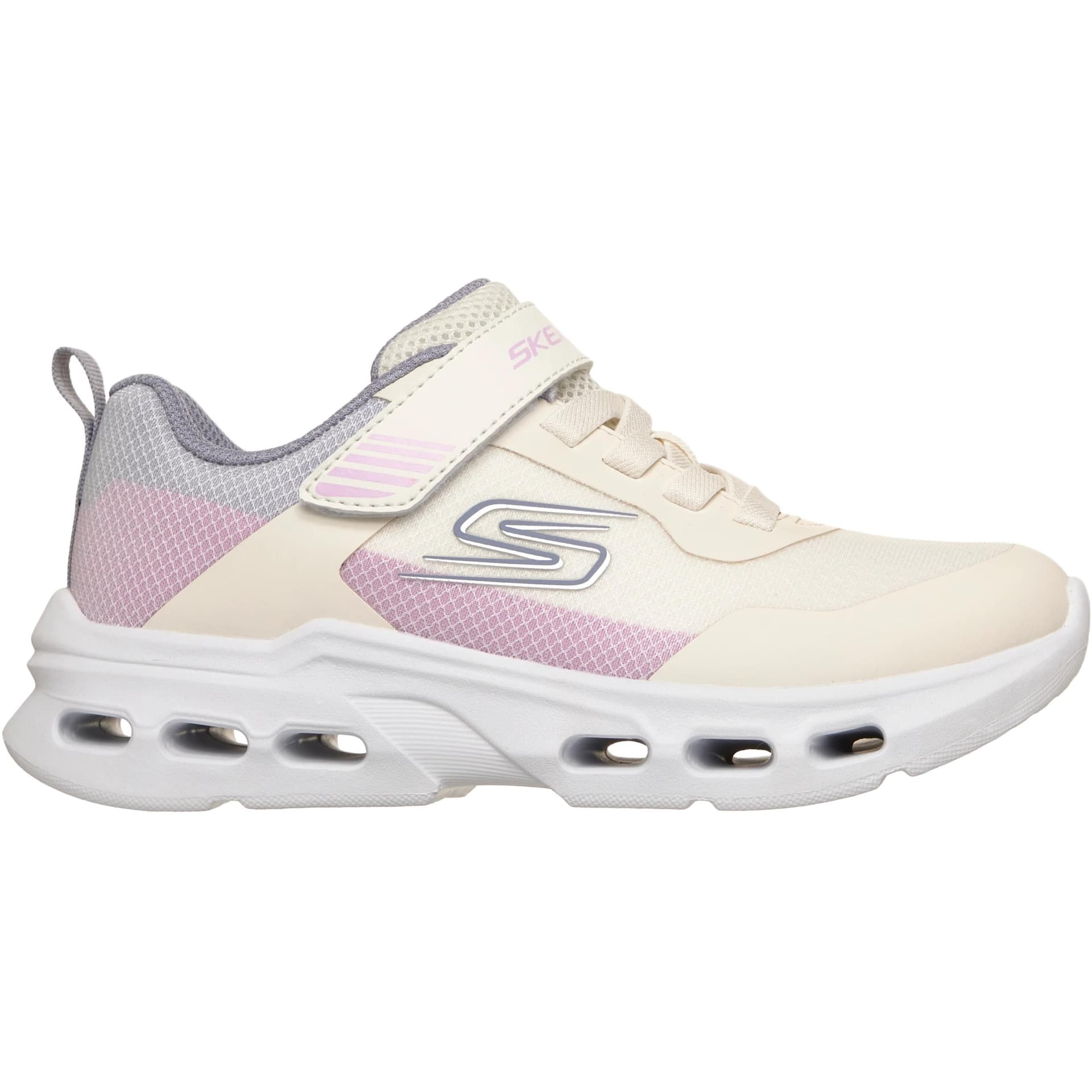 Кроссовки Skechers Kids Glide Step Износостойкий Дышащий Противоскользящий Низкий верх Повседневная детская обувь Бежевый - изображение 2