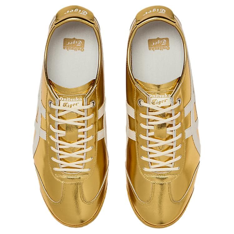 Кроссовки Onitsuka Tiger MEXICO 66 Повседневная обувь Унисекс Золотисто-белый - изображение 4