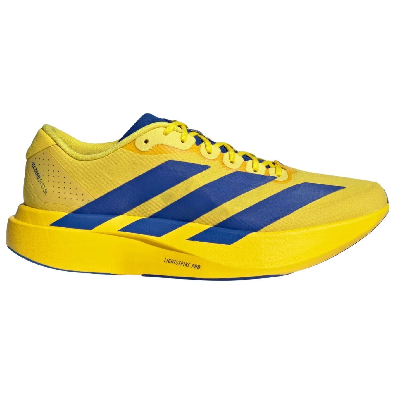 Кроссовки для бега Adidas Adizero Evo SL Дышащий Легкий визуально увеличивает рост Low Топ Беговые кроссовки Мужской Желтый - изображение 2