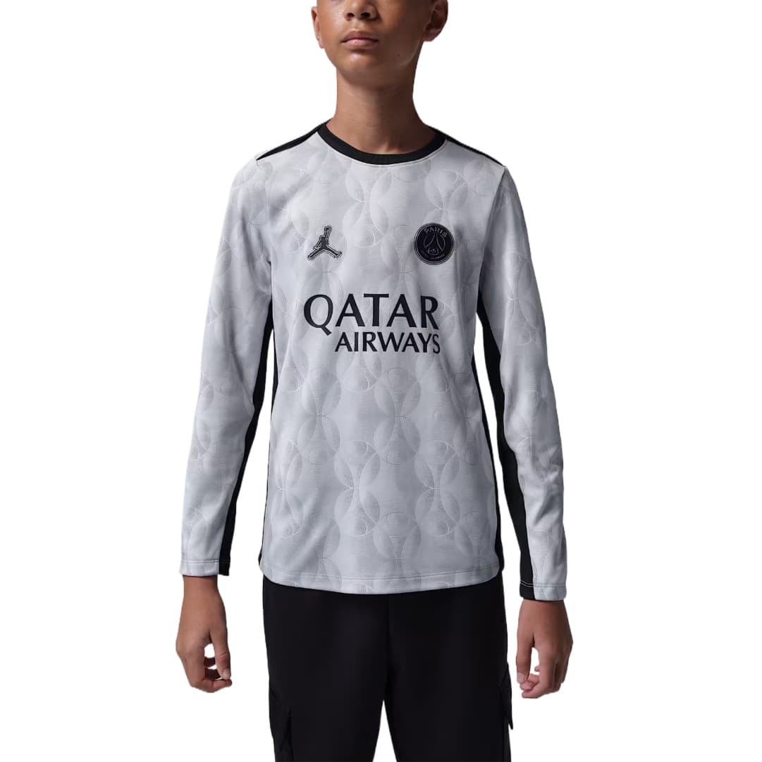 Футболка Джордан Dri Fit Medium Gray Black Black Kids T-Shirts - изображение 1