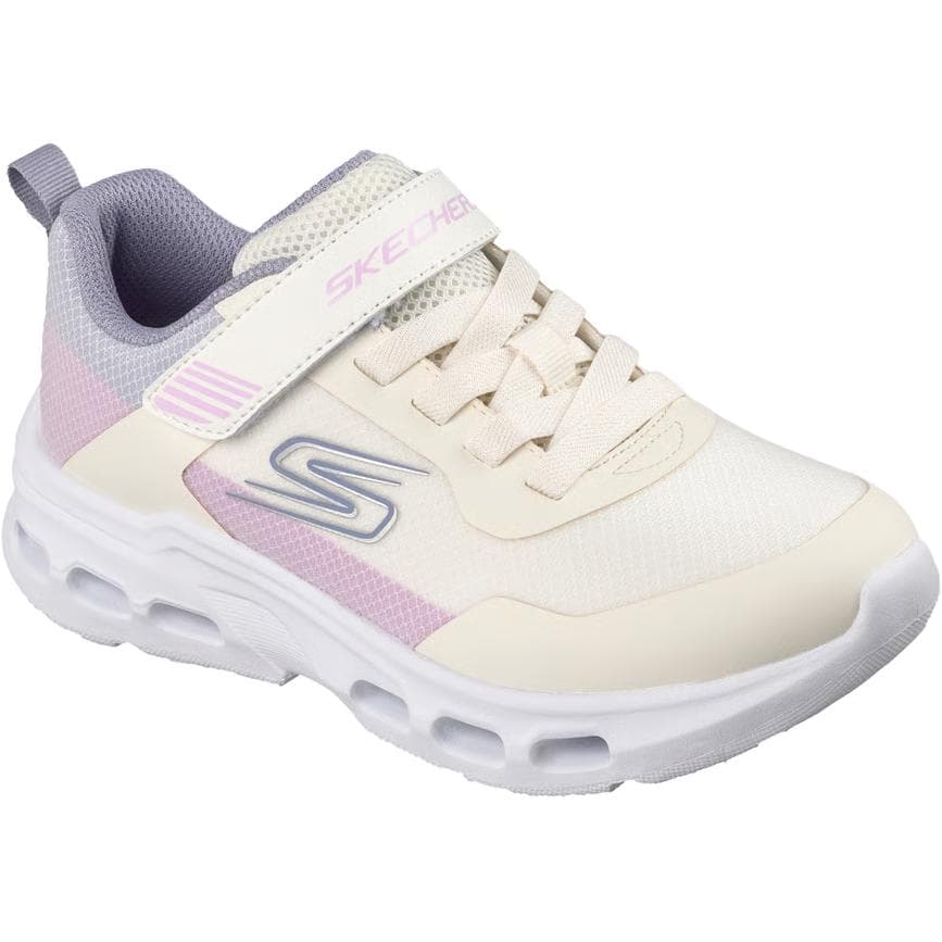 Кроссовки Skechers Kids Glide Step Износостойкий Дышащий Противоскользящий Низкий верх Повседневная детская обувь Бежевый - изображение 3