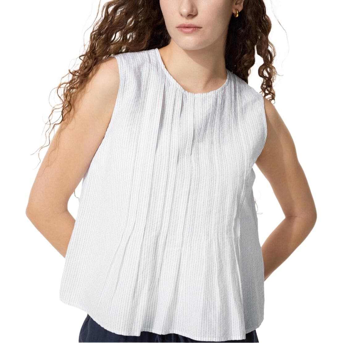 Блузка UNIQLO Сливочный Женские Рубашки - изображение 1