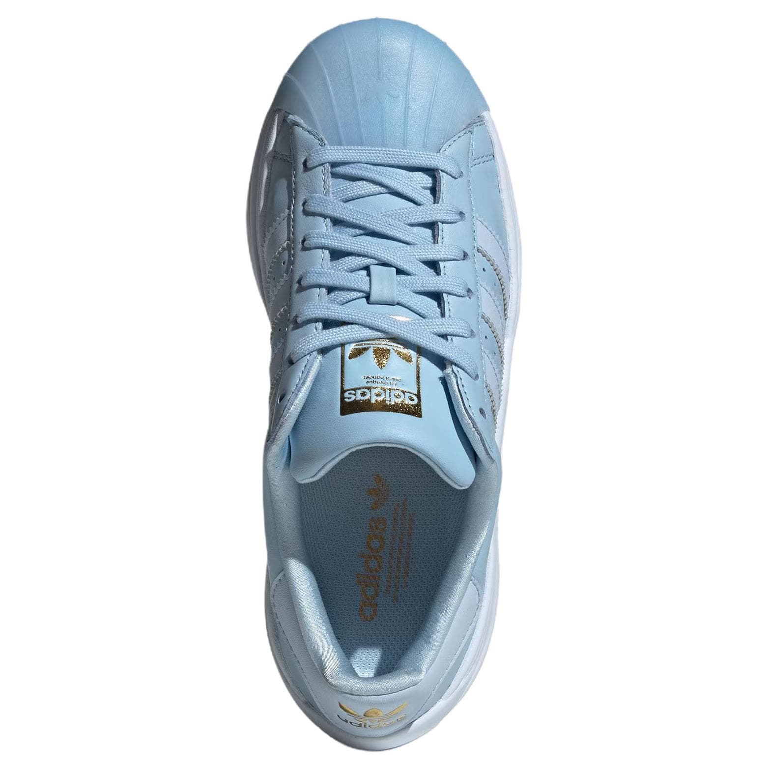 Кроссовки Adidas Originals Superstar Bold Повседневная обувь Женская Кристально-синий - изображение 3