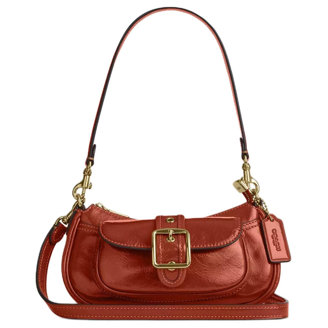 Мини-сумка COACH Ashton Кожа Плечевая Сумка Мини-Версия Женская Корица - изображение 1