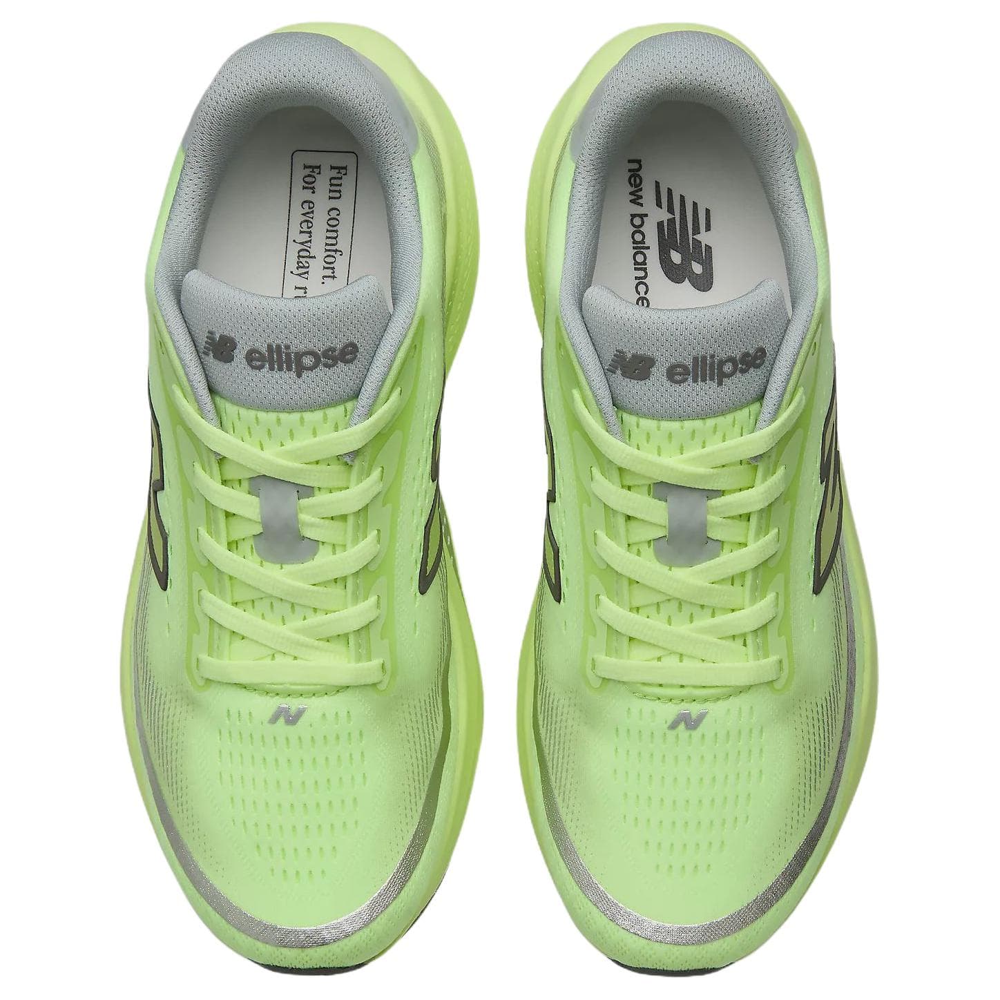 Кроссовки для бега New Balance Ellipse v1 Дышащие Беговые Кроссовки Женские Флуоресцентный Зеленый Серый - изображение 4