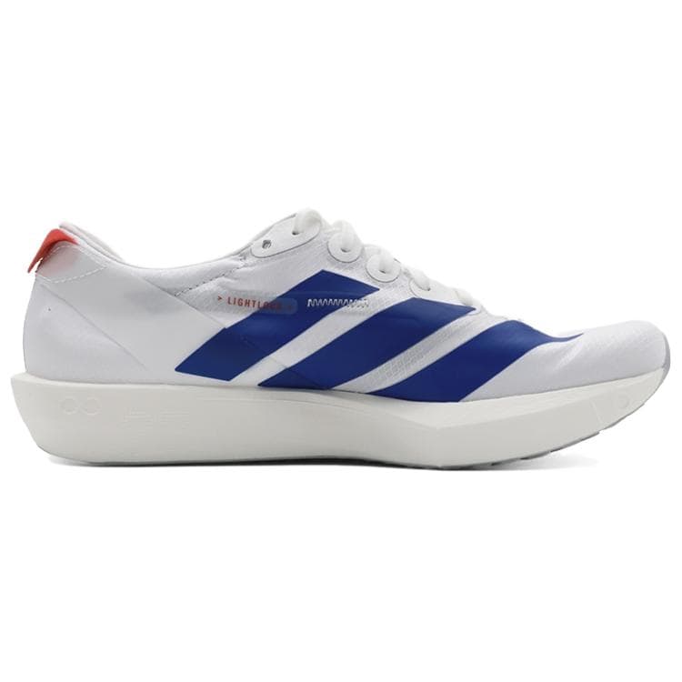 Кроссовки для бега Adidas Adizero Adios 9 Ткань Противоскользящая износостойкая Лоу-топы Гонки Беговые кроссовки Women's White Синий - изображение 2