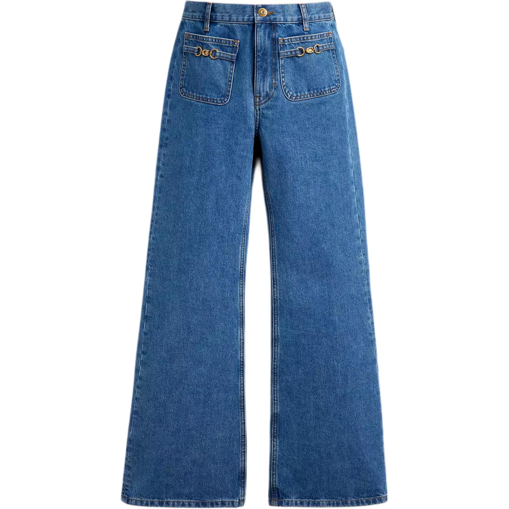 Джинсы COACH Blue Women's Jeans COACH Синий Женские Джинсы - изображение 1