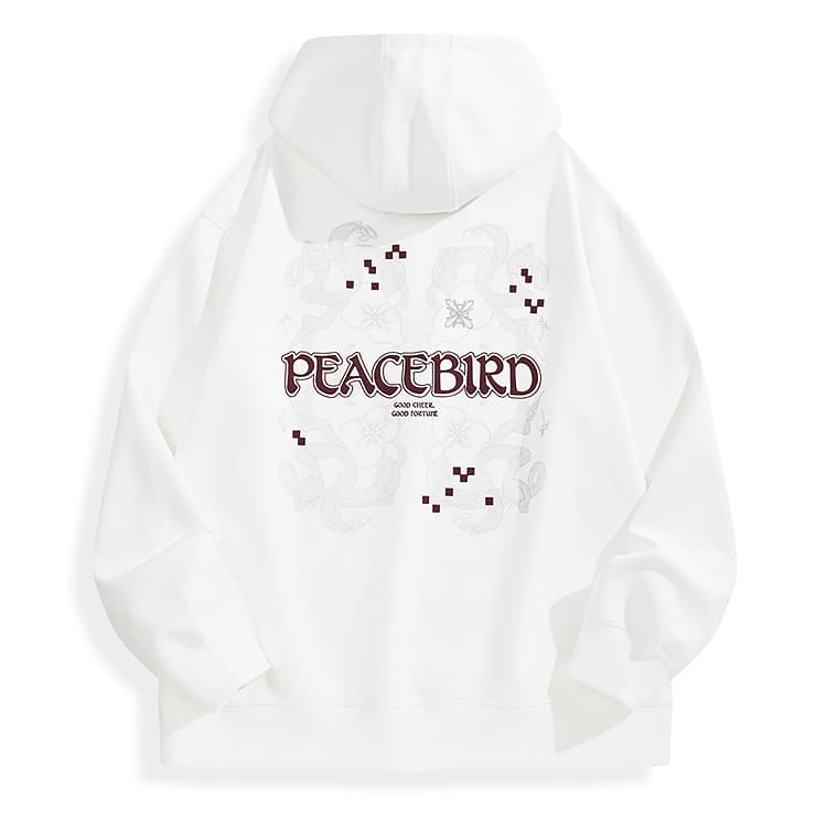 Худи PEACEBIRD MEN Кокосовое молоко Белый 1 Мужской Толстовка - изображение 2