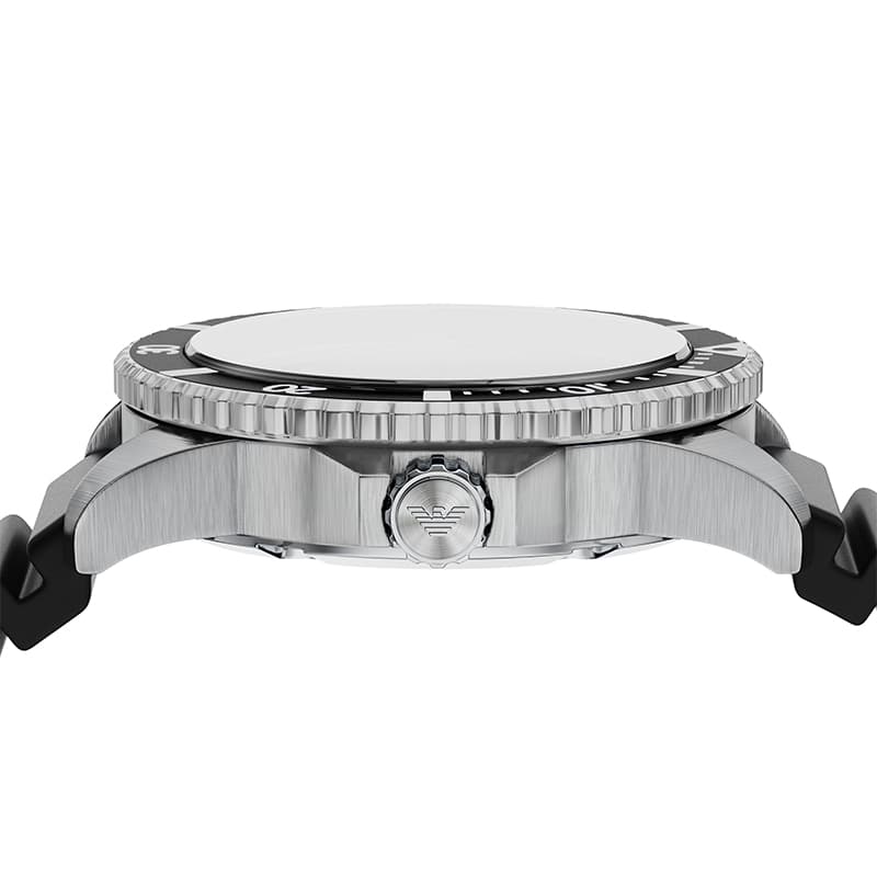 Механические часы EMPORIO ARMANI Часы с обхватом запястья Солнечный кварцевый механизм Черный циферблат Мужские часы Водонепроницаемые - изображение 2