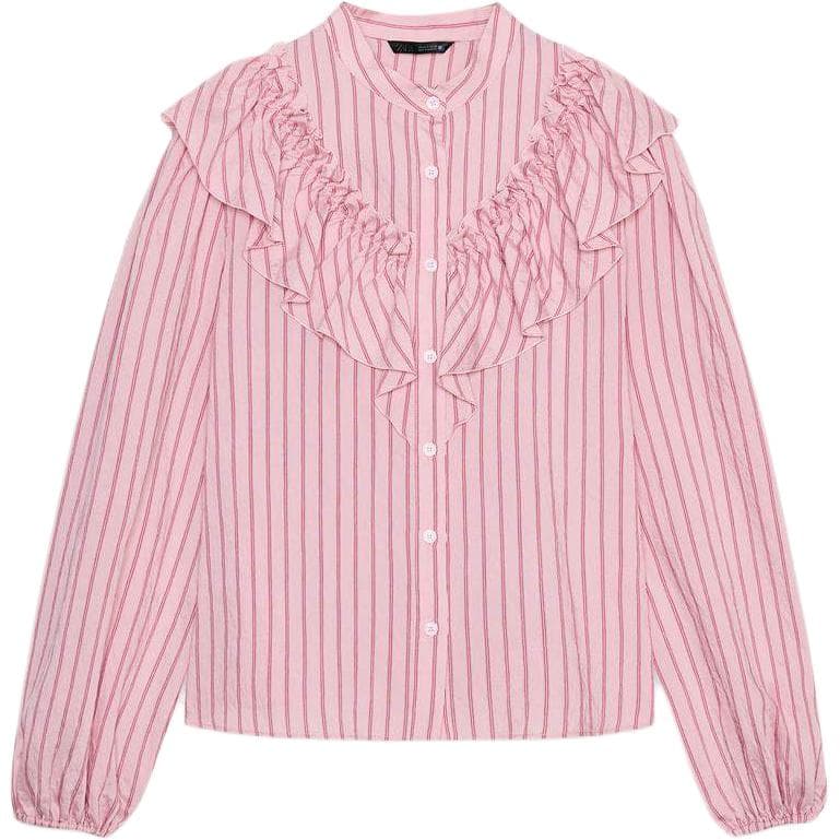 Блузка ZARA Розовые Женские Рубашки - изображение 1