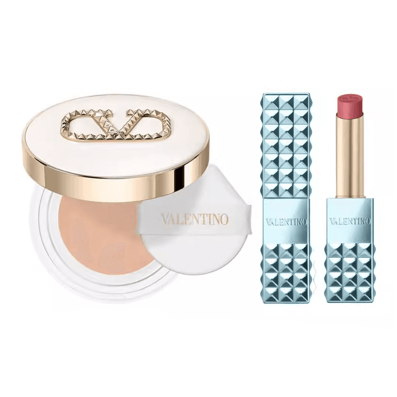 Valentino Росный Air Cushion Шипы Помада Удачи Синий Ограниченный Набор Косметики - изображение 1