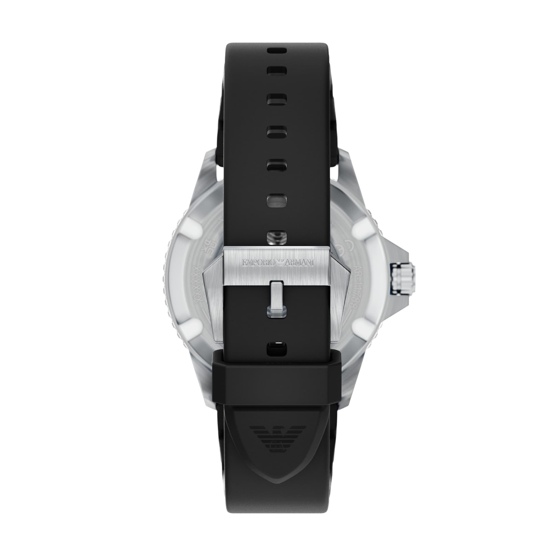 Механические часы EMPORIO ARMANI Часы с обхватом запястья Солнечный кварцевый механизм Черный циферблат Мужские часы Водонепроницаемые - изображение 3