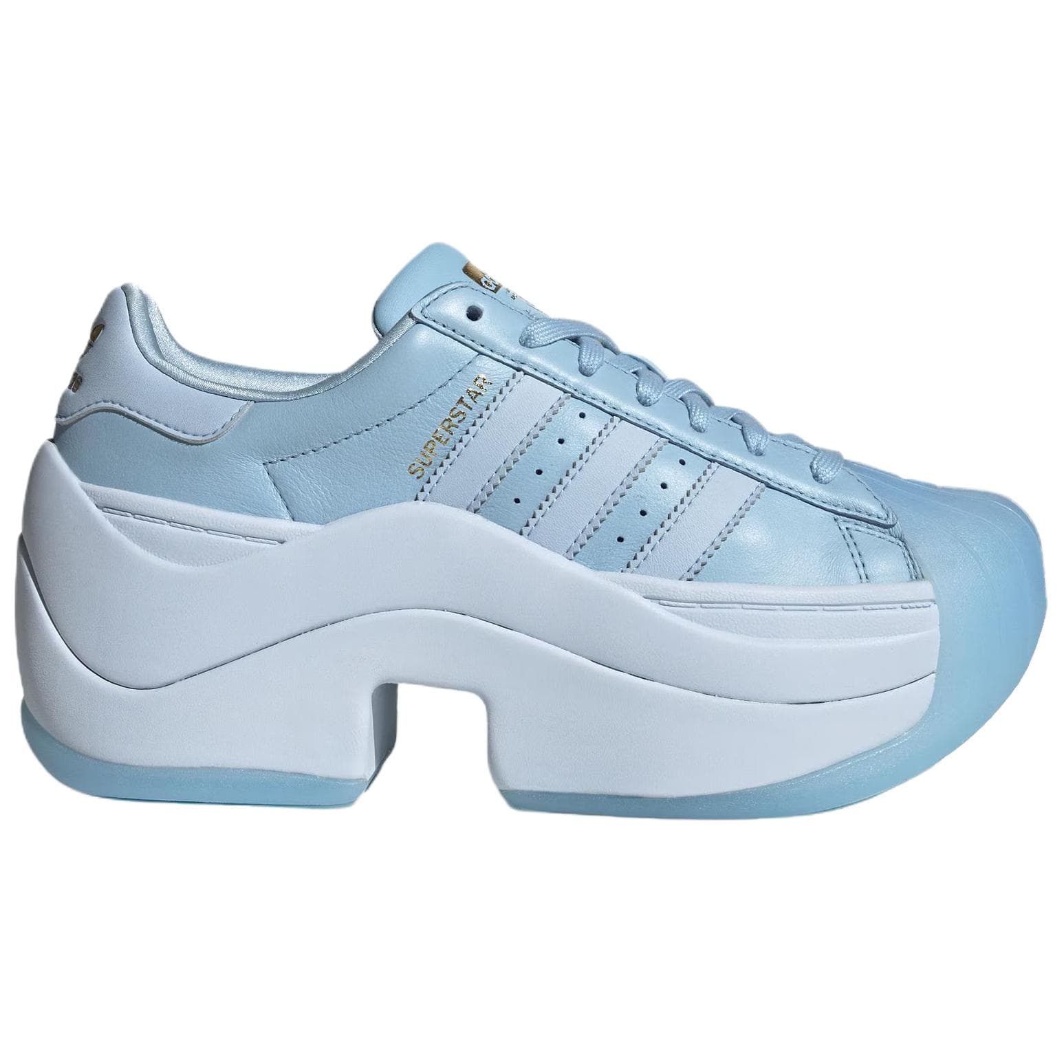 Кроссовки Adidas Originals Superstar Bold Повседневная обувь Женская Кристально-синий - изображение 2