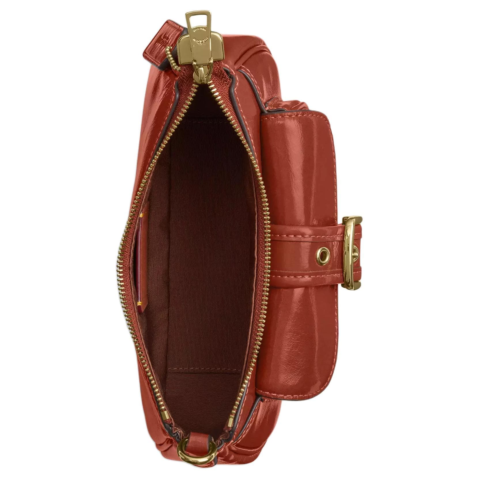 Мини-сумка COACH Ashton Кожа Плечевая Сумка Мини-Версия Женская Корица - изображение 4