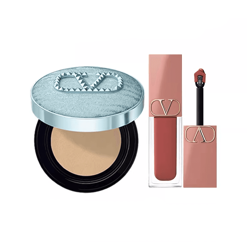 Valentino Росный Air Cushion Удачи Синий Лимитированная серия LIP Кремовая текстура Наборы косметики - изображение 1