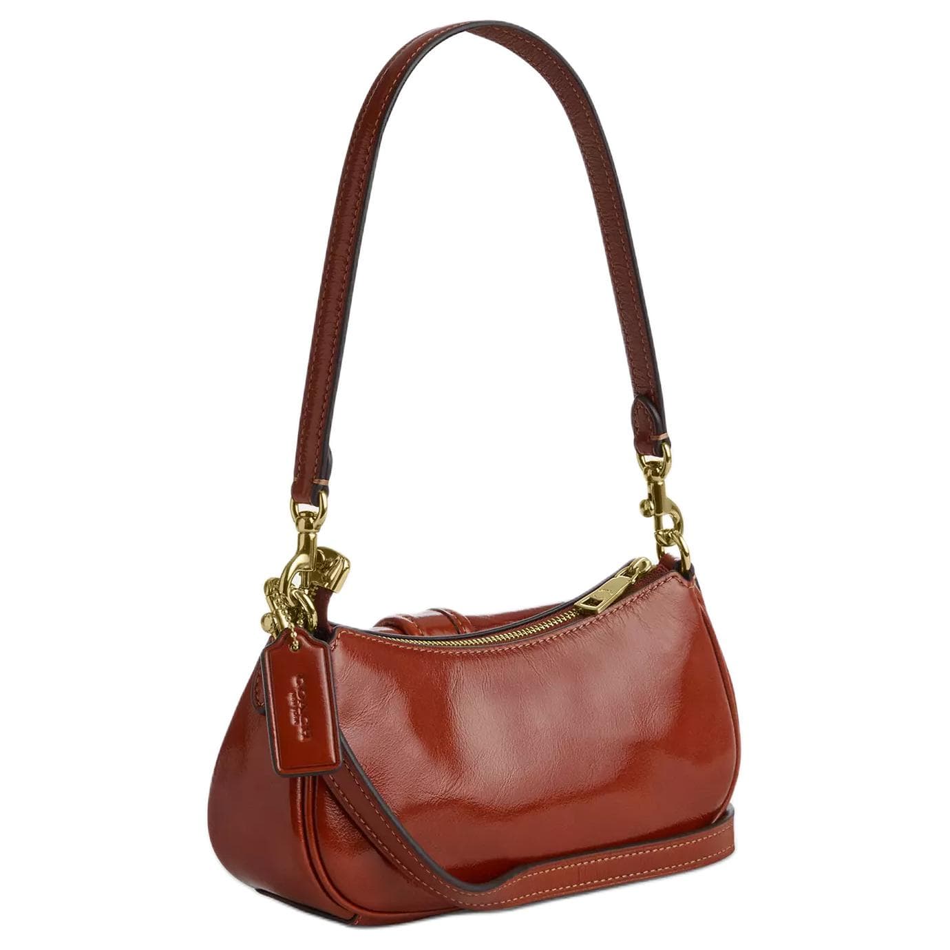 Мини-сумка COACH Ashton Кожа Плечевая Сумка Мини-Версия Женская Корица - изображение 3
