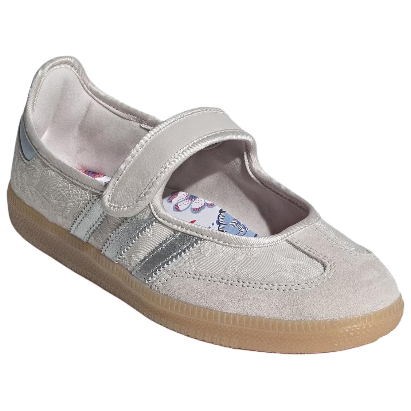 Adidas Originals X LIBERTY Лондон Samba Jane Тонкие и Без Форма Туфли Мэри Джейн Женские Серые - изображение 3