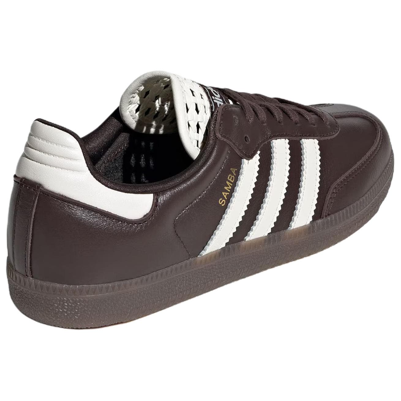 Кроссовки Adidas Originals Samba OG Кеды немецкой армии (GAT) Женские Аврора Коричневый Нефритовый Белый - изображение 4