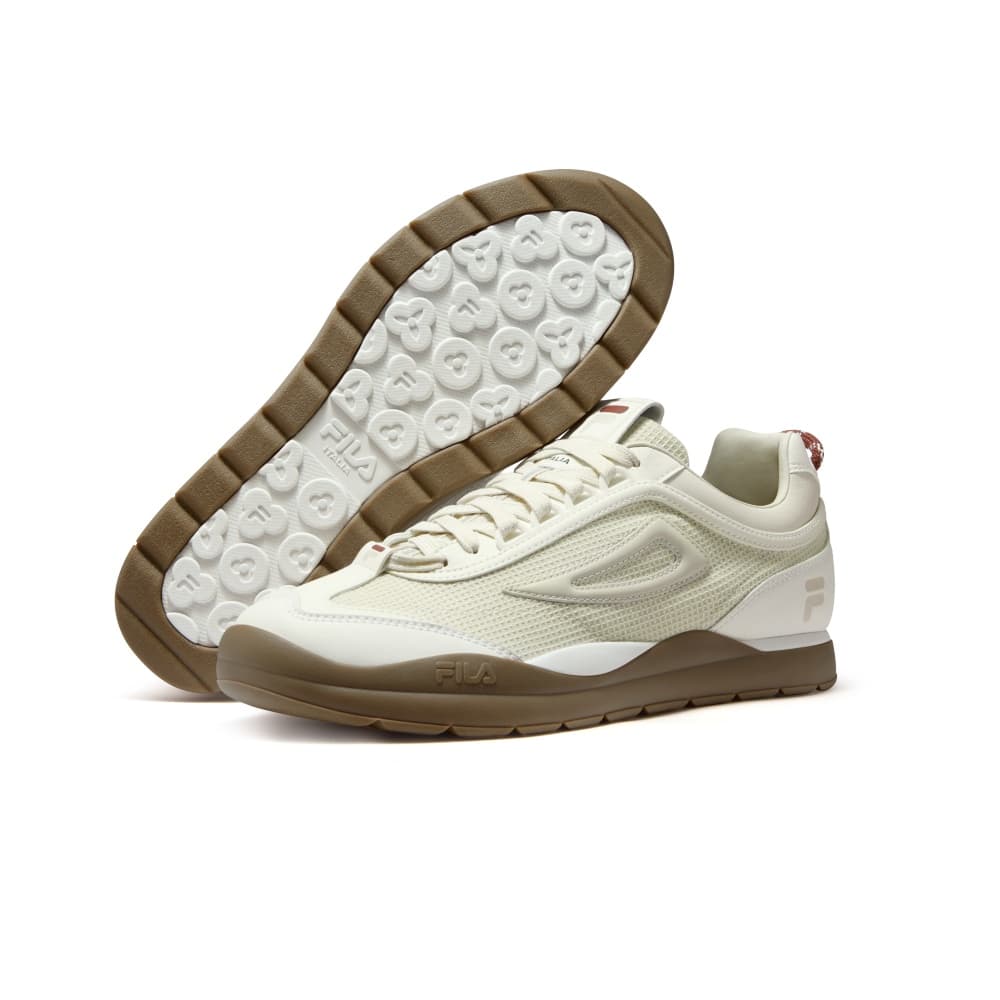 Кроссовки FILA FUSION Дышащий Легкий Лоу-топы Повседневная обувь Мужской Genius Абрикос - изображение 4
