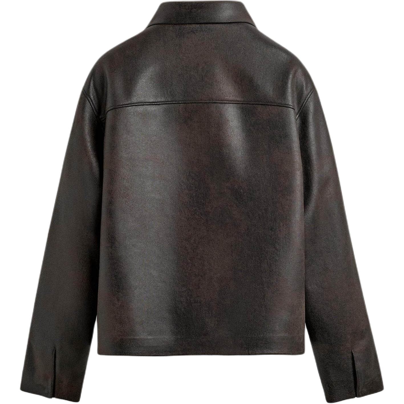 Кожаная куртки ZARA Желтый Зеленый Мужская Кожаная Куртка - изображение 2